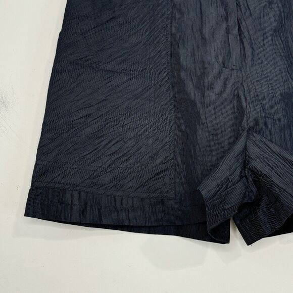 SNIDER by Staci Snider Linen Blend High Waisted Shorts Size 6 Black - Picture 4 of 12